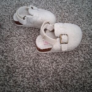 Cozy White Kids Shoes with Buckle